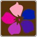 pink purple blue wildflower symbol sm