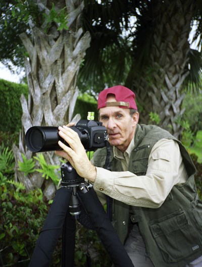 Photographer Jerry and sabal palms