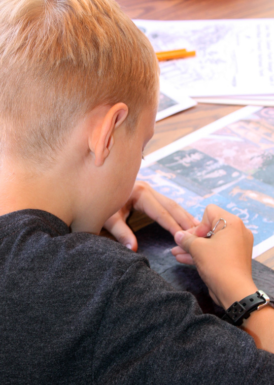 Making petroglyph art