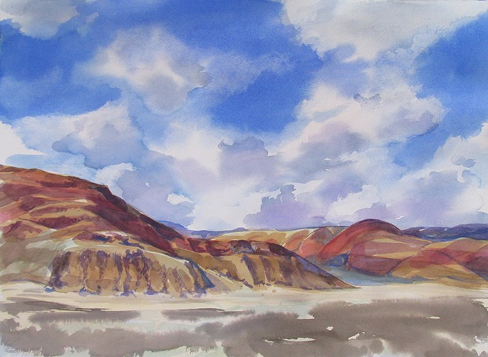 Sky Watercolor Below the Inn by Nancy Haver