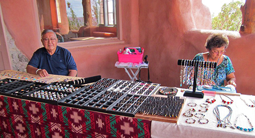 The Goodlucks with some of their work