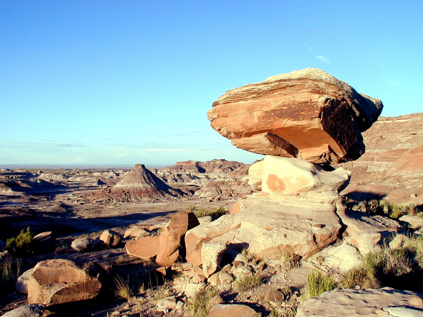 Geologic formation at Petrified Forest National Park in Arizona