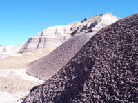 purple hills of bentonite clay