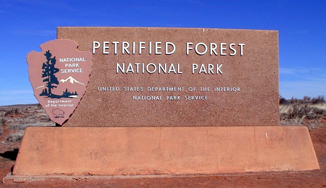 Petrified Forest North Entrance Sign