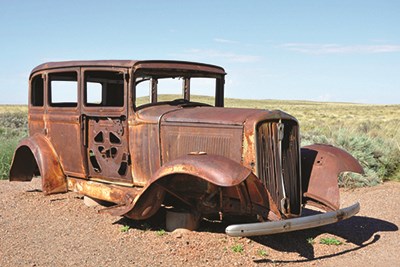 1932 Studebaker at the old Route 66 alignment