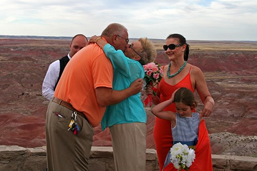 Wedding at Pintado Point Overlooking the Painted Desert