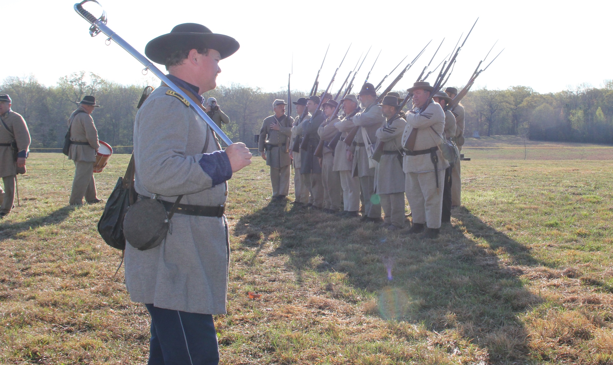 Living historians portraying CS Infantry Living historians portraying CS Infantry
