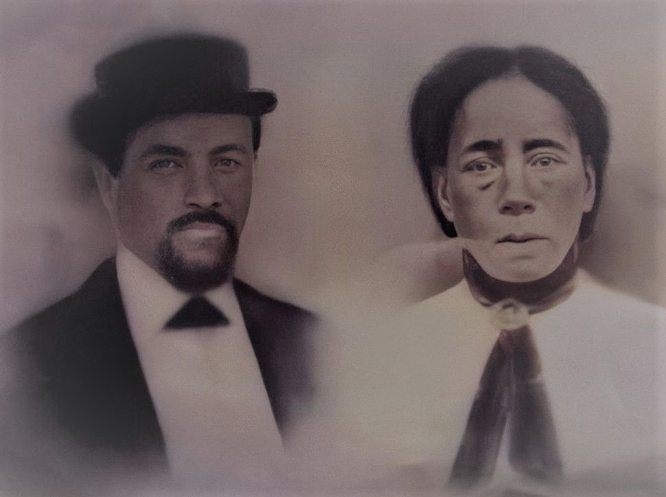 Portrait of black man and woman