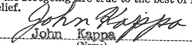 John Kappa Signature John Kappa Signature
