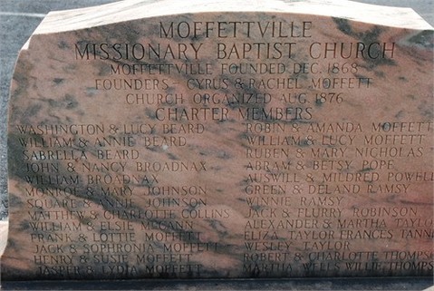 Moffettville Baptist Church Founders