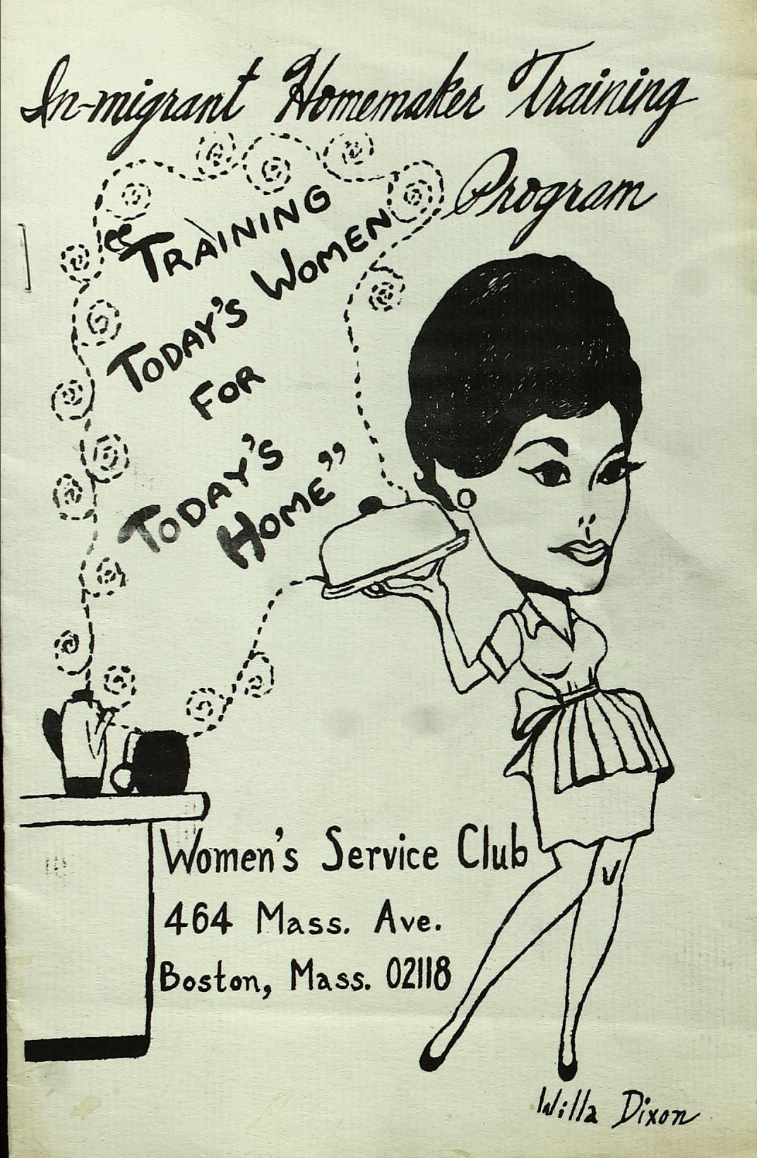 Hand-drawn cover of the Homemaker Training Program booklet