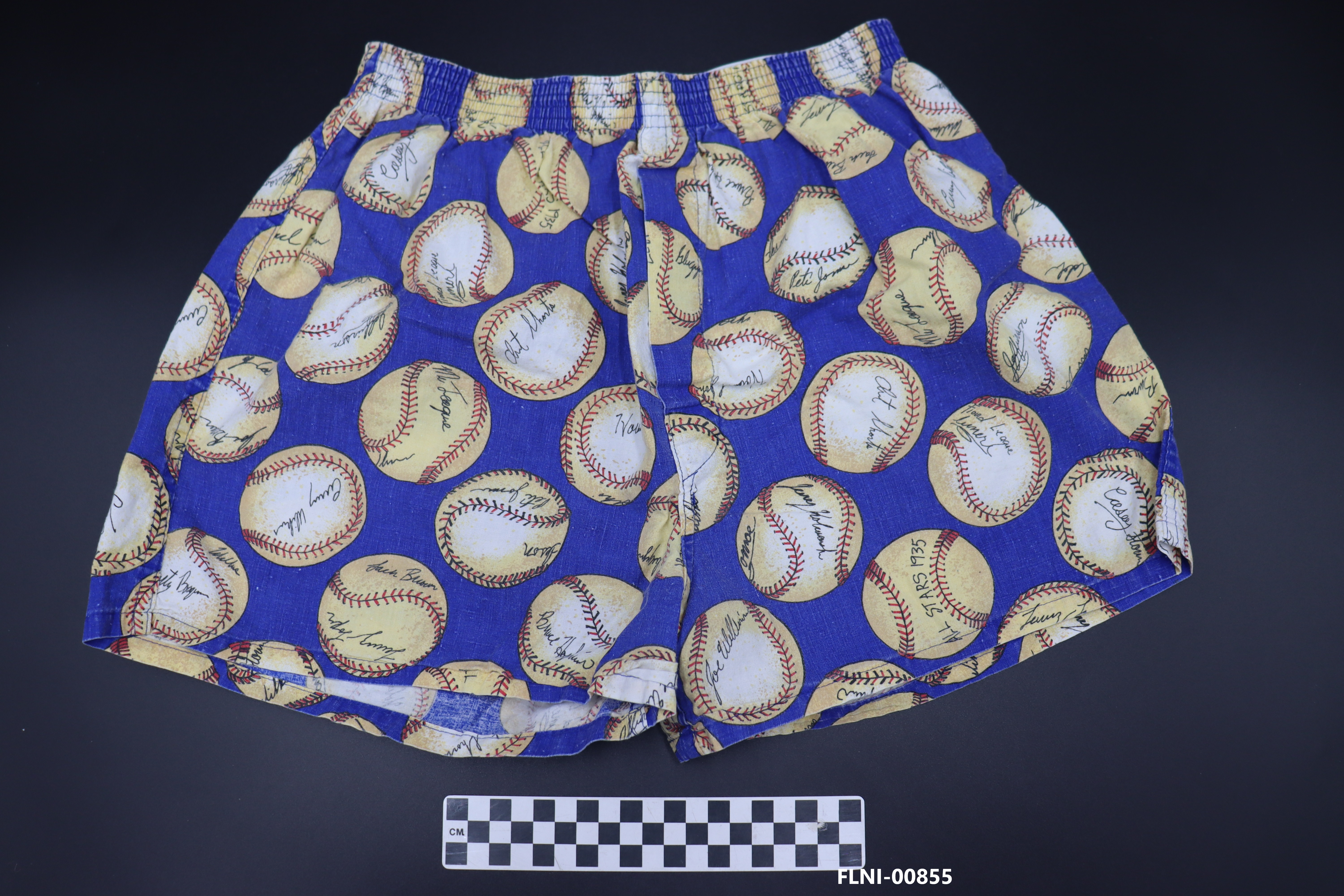 A pair of Boxers with baseballs on them