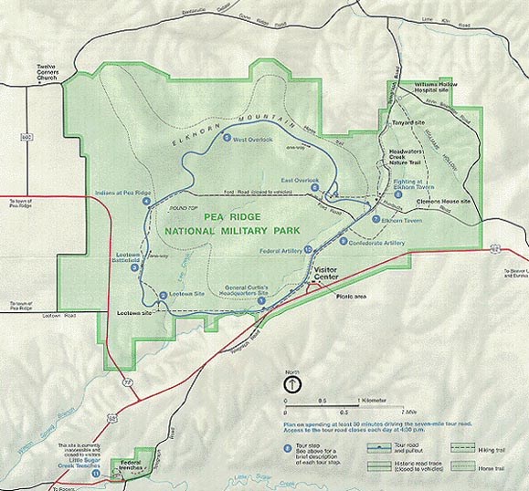 Pea Ridge Arkansas Map Directions - Pea Ridge National Military Park (U.s. National Park Service)