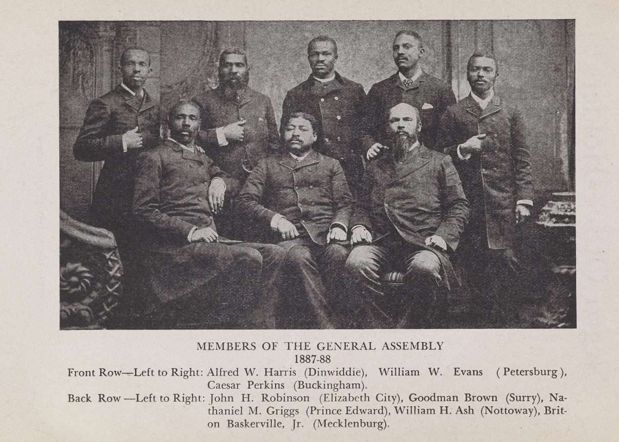 Members of the Virginia General Assembly 1887-88 Historic photo of African Americans who served in the Virginia General Assembly in 1887-88.