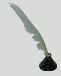 Feather quill & ink stand Feather quill & ink stand