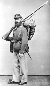 Civil War infantryman with gun Civil War infantryman with gun