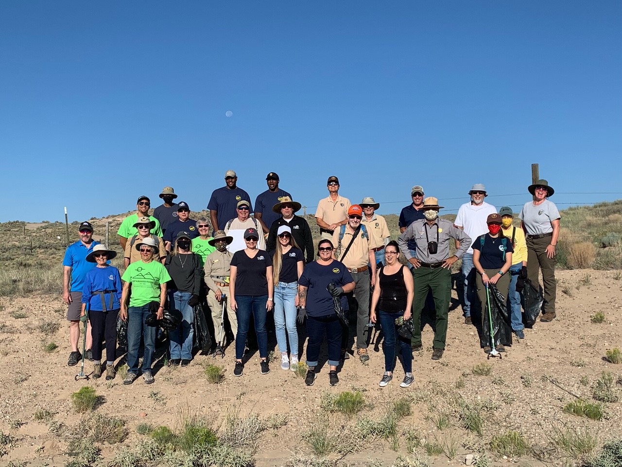 Participants included Petroglyph staff and volunteers, and staff members from Albuquerque Public Schools and Pulte Homes, and Mirehaven community members.