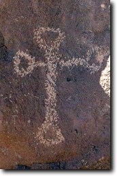 Cross petroglyph