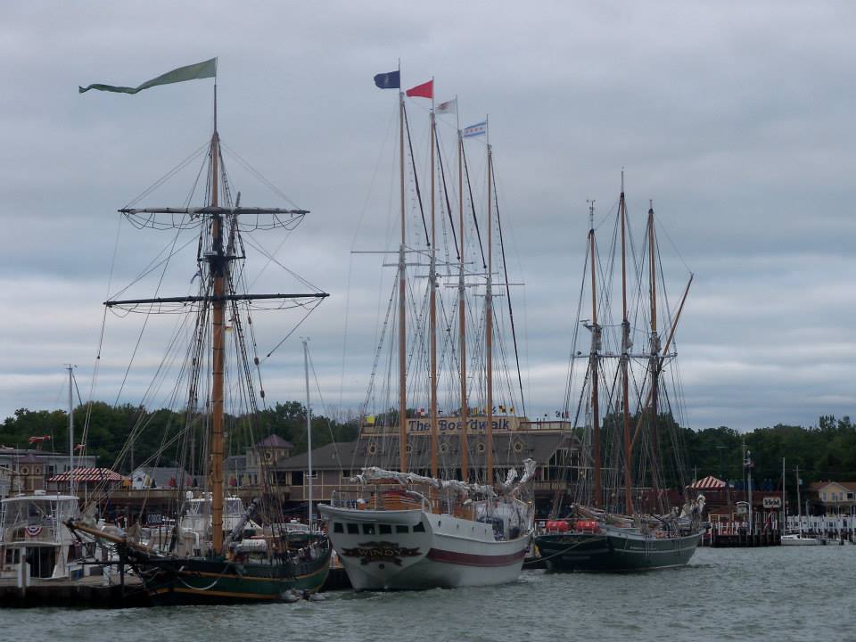 View of Tall Ships in Put-in-Bay Harbor on Labor Day Weekend 2013 for the Bicentennial Commemoration. Photo by Ranger Don