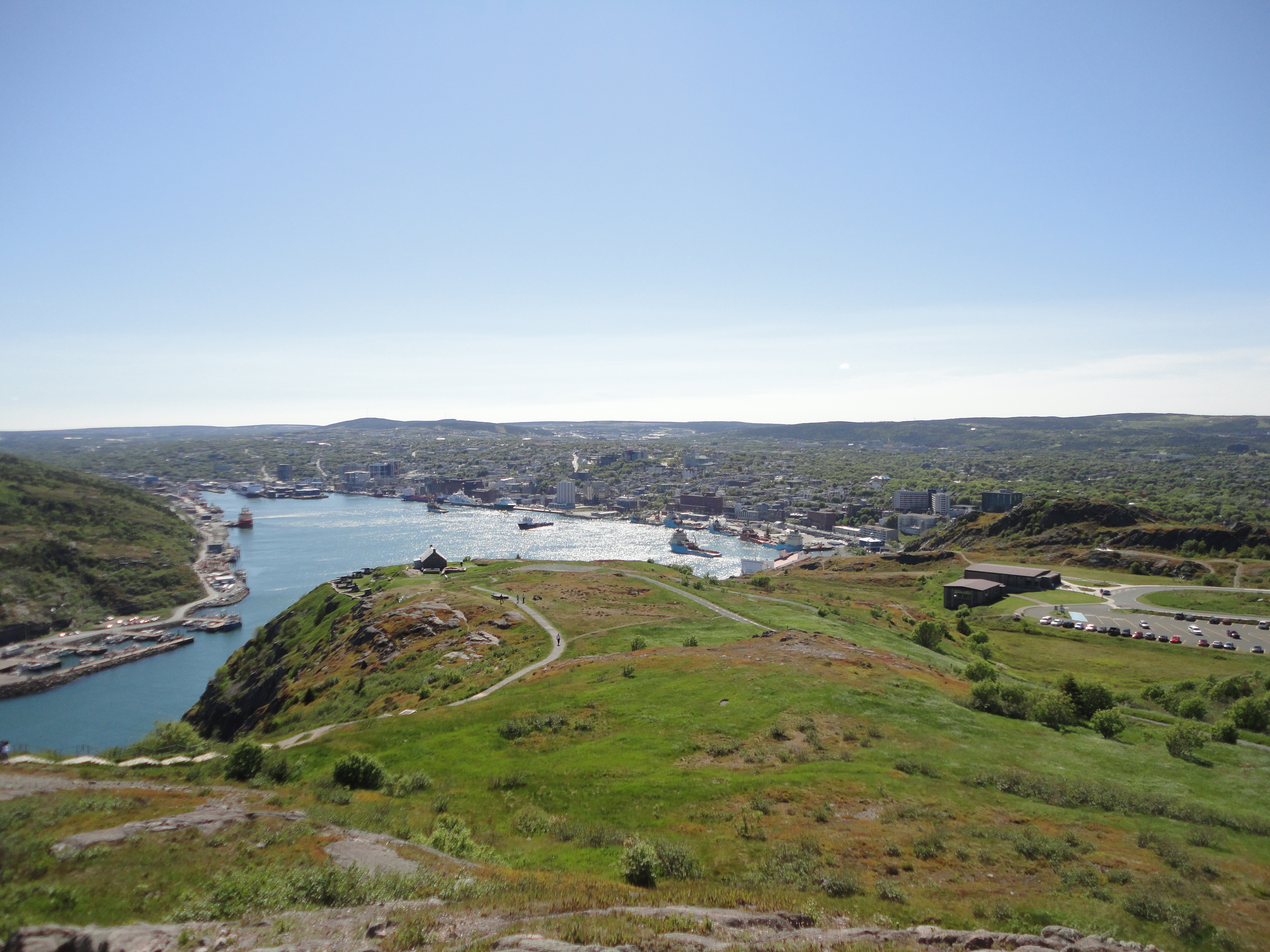 2014 view of where temporary buildings for US Army on Signal Hill