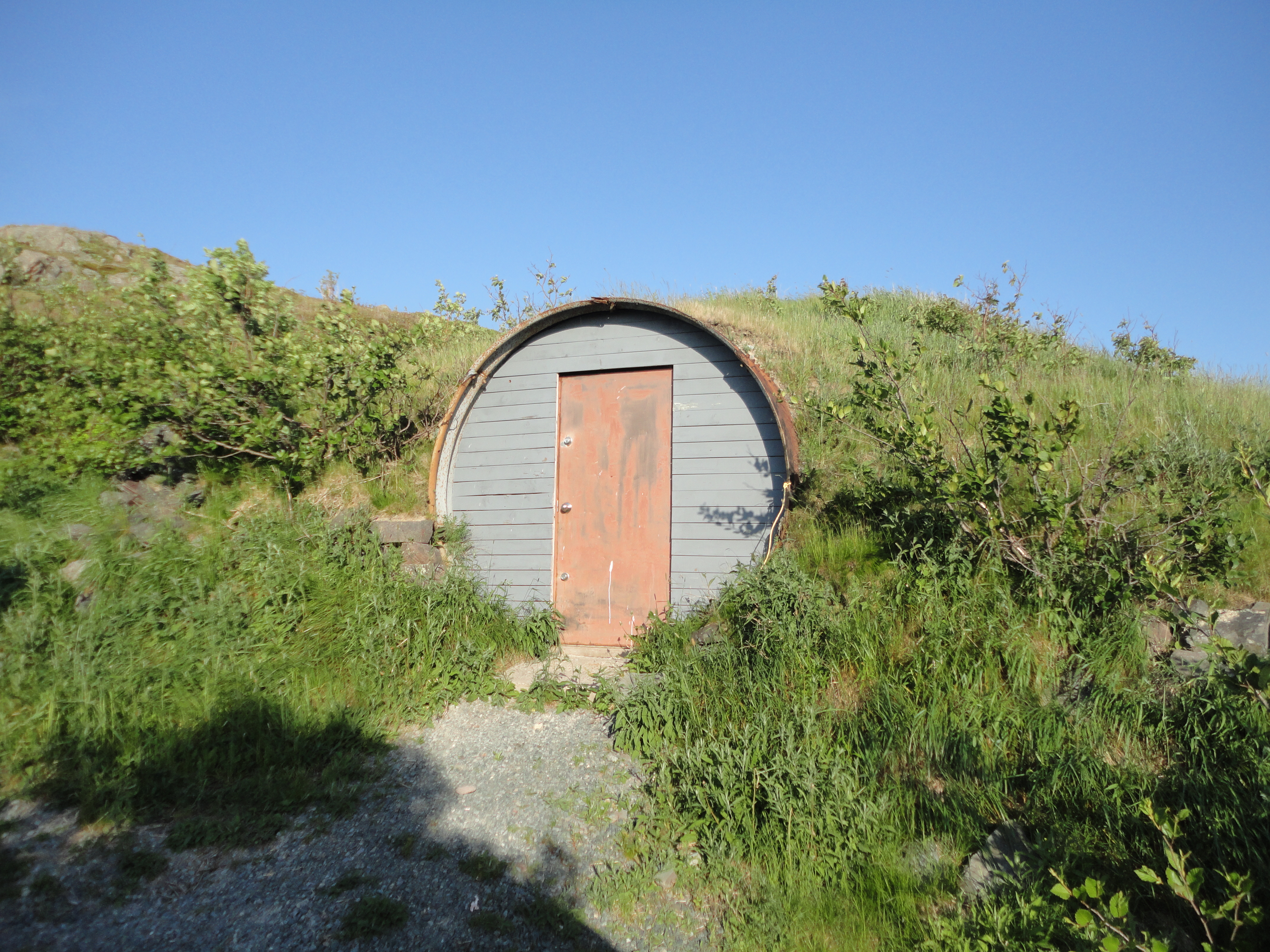 Quonset hut built by US Army near George’s Pond