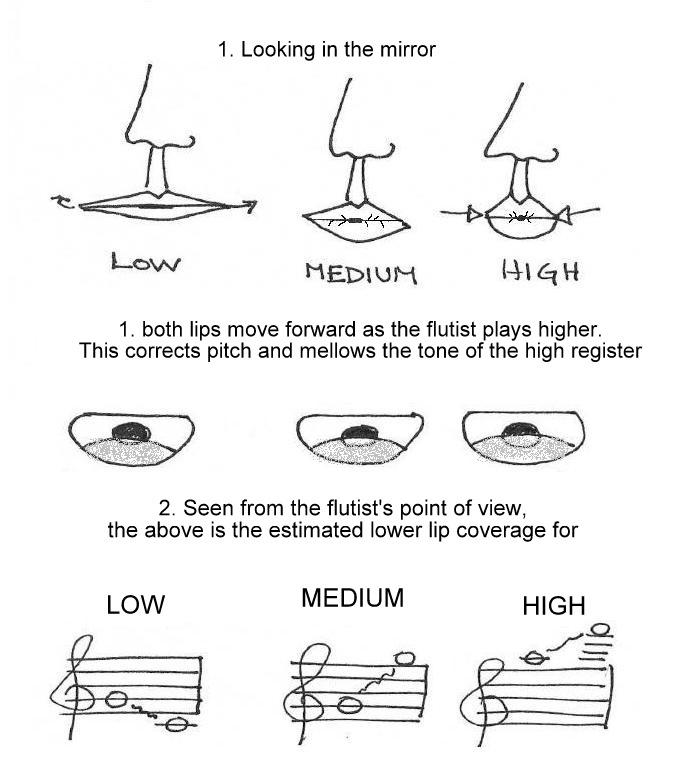 Lip positions for playing musical instruments Lip positions for playing musical instruments