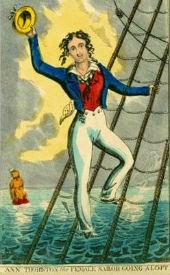 Female sailor climbing rigging- color drawing Female sailor climbing rigging- color drawing