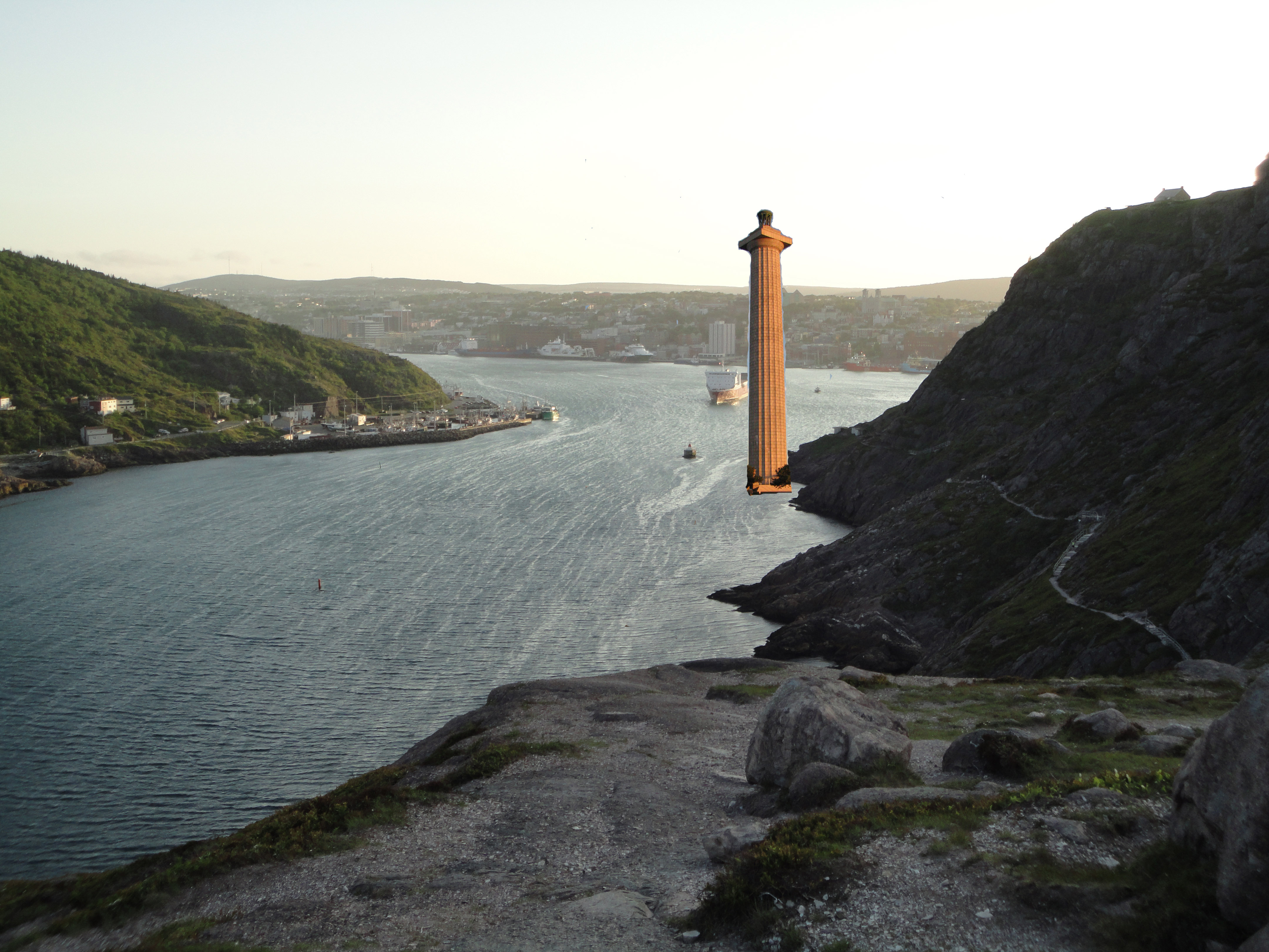 If Perry's Victory and International Peace Memorial was built in the Narrows of St. John's Harbor.