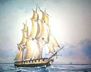 A Painting of the HMS Detroit by E.A. Hodgkinson A Painting of the HMS Detroit by E.A. Hodgkinson