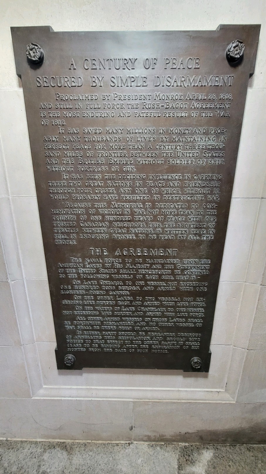 Bronze Tablets Perry's Victory & International Peace Memorial (U.S