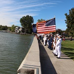 Line up for wreath laying