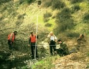 A survey of one of the park's streams