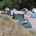 A typical group campsite at the Pinnacles Campground