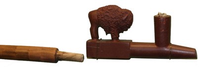 Bison Effigy Pipe