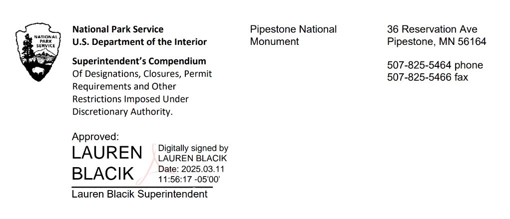 An image of the digital signature of superintendent Lauren Blacik dated March 11, 2025.