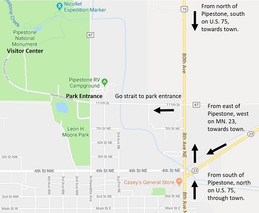 Map of North Pipestone, MN. 56164
