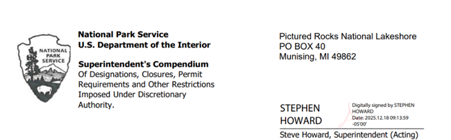 A digital signature by acting superintendent Stephen Howard dated 12-18-2025