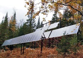 This photovoltaic array collects solar energy to power the Au Sable Light Station.
