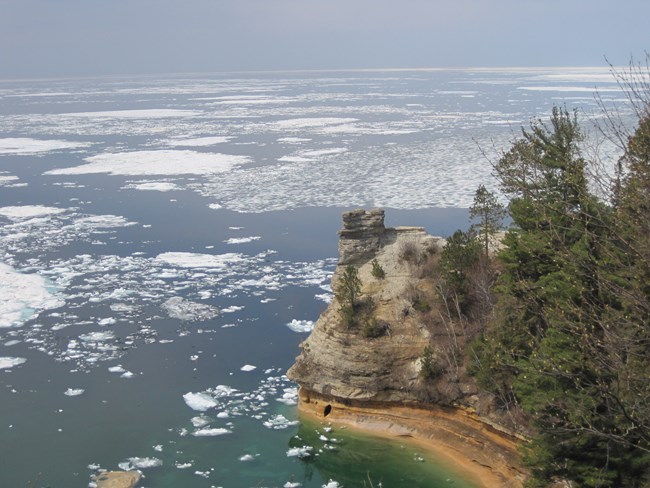 Ice on Lake Superior in early June 2014