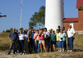 Summer visitors at the Au Sable Light Station.