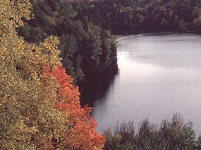 Overlooking Chapel Lake on a lovely autumn day.