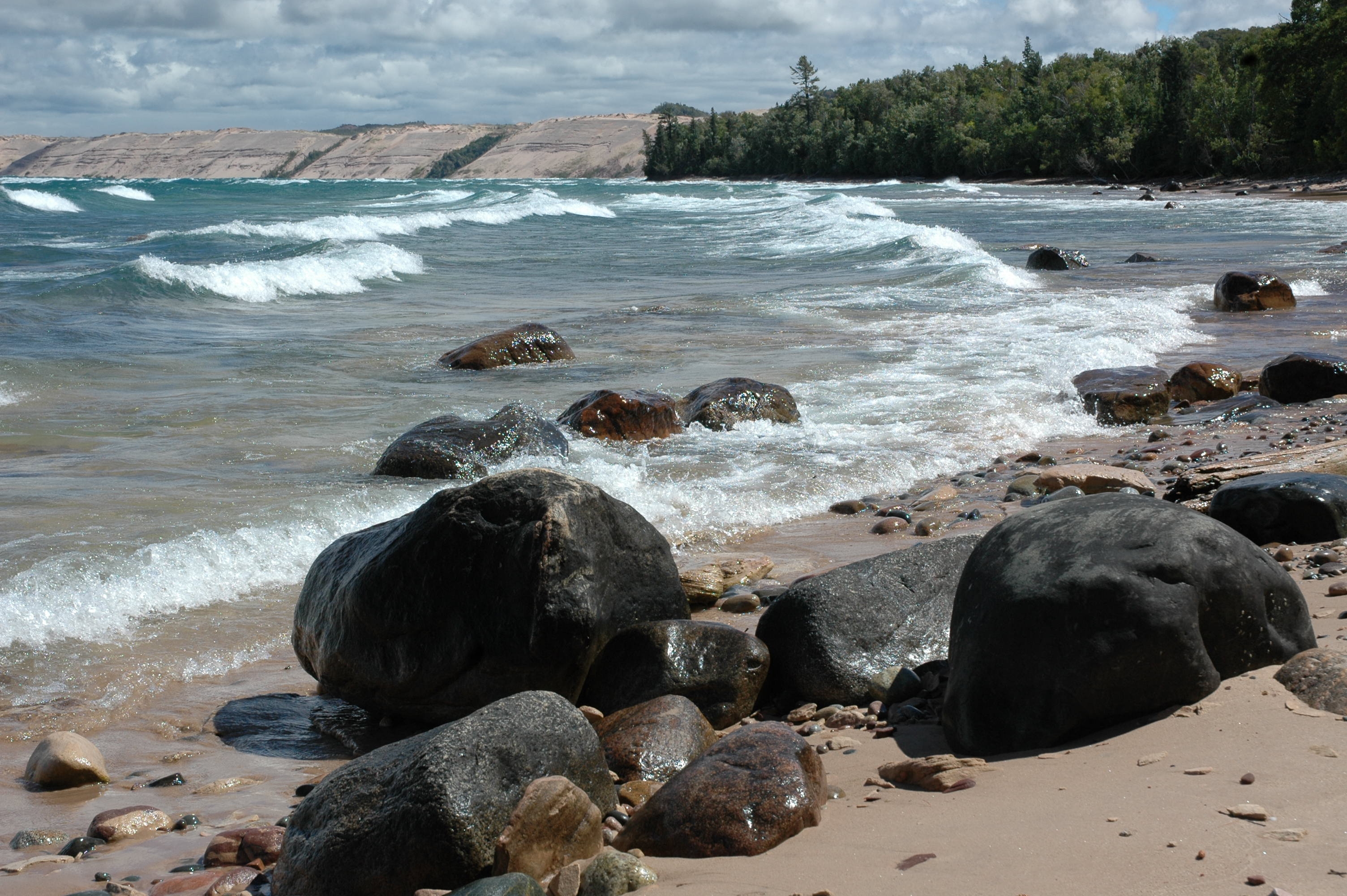 12 Mile beach at Au Sable with Grand Sable Dunes in distance