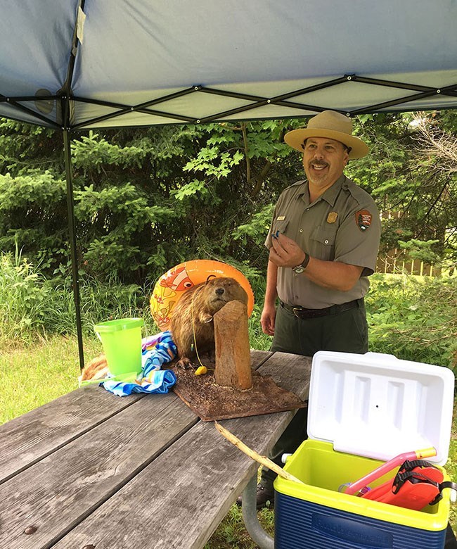 Park Ranger giving Beaver Program