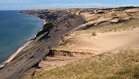 The Grand Sable Banks and Dunes tower more than 300 feet above Lake Superior.