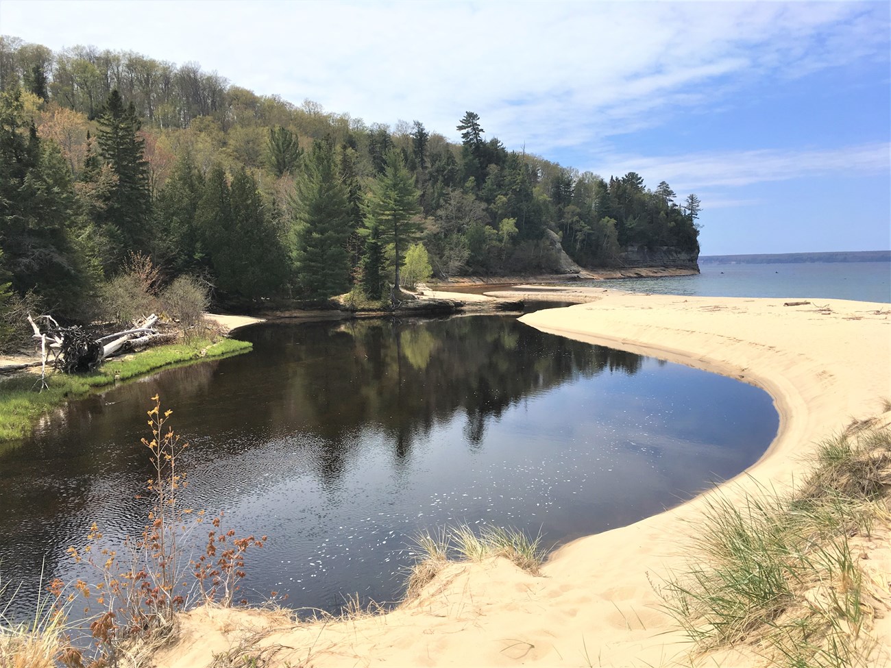 Miners River flowing into Lake Superior