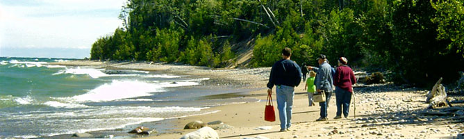 People On Au Sable Beach