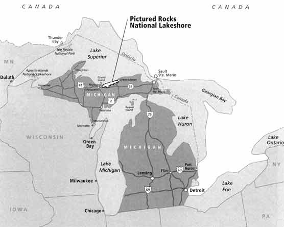 Pictured Rocks National Lakeshore Map
