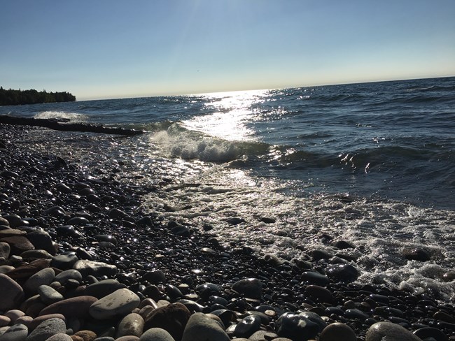 Rocks along the Lake Superior shoreline
