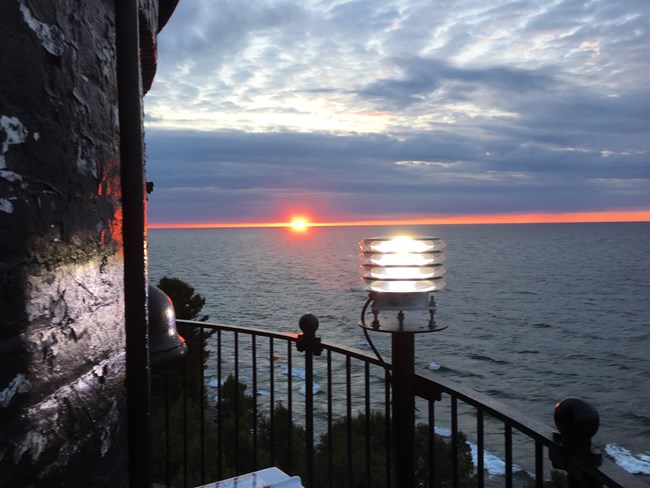 Sunset over Lake Superior as seen from the Au Sable Lighthouse