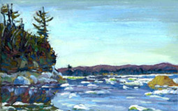 Melanie Parke painted this view of ice in Lake Superior near the Miners River during her stay as Artist in Residence at Pictured Rocks National Lakeshore. Melanie Parke painted this view of ice in Lake Superior near the Miners River during her stay as Artist in Residence at Pictured Rocks National Lakeshore.